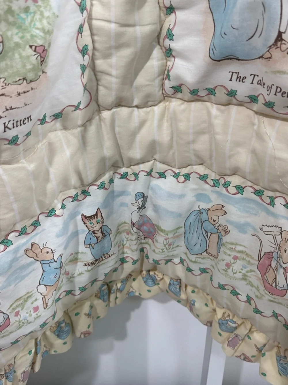 Beatrix Potter Quiltex Peter Rabbit Baby Quilt Blanket Nursery 34x44 USA - Picture 7 of 8